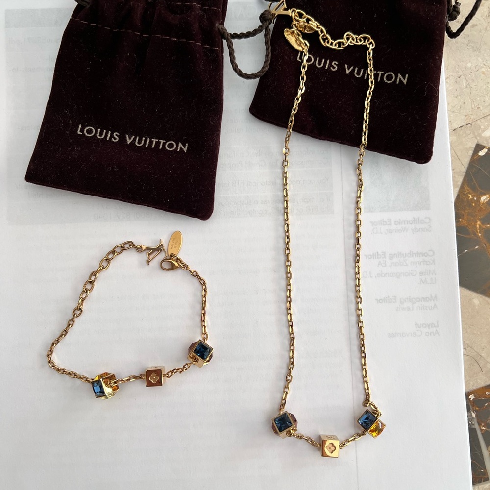 Louis Vuitton Gamble Bracelet and necklace set
